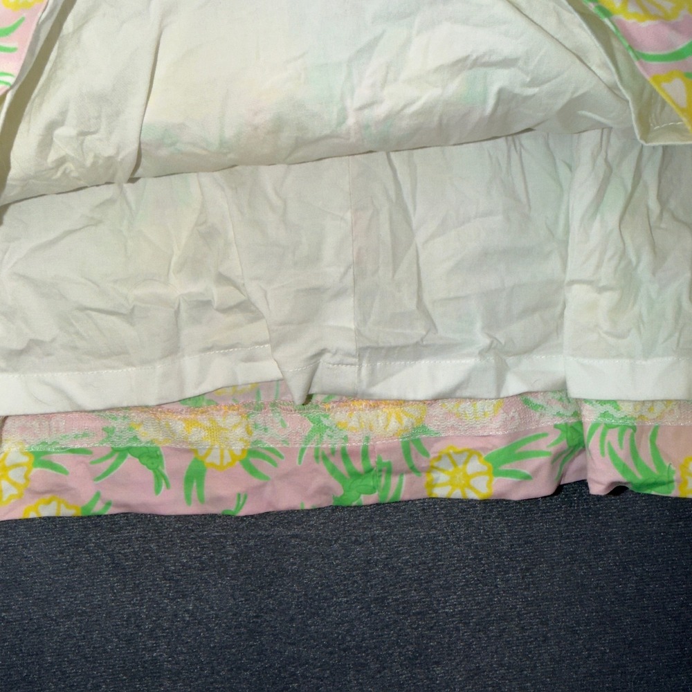Lilly Pulitzer Pink Yellow Citrus Grasshopper Print Shift Dress Size 10 - Picture 7 of 8